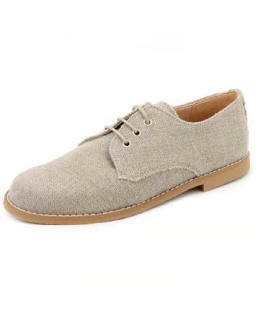 Blucher de piel acabado lino