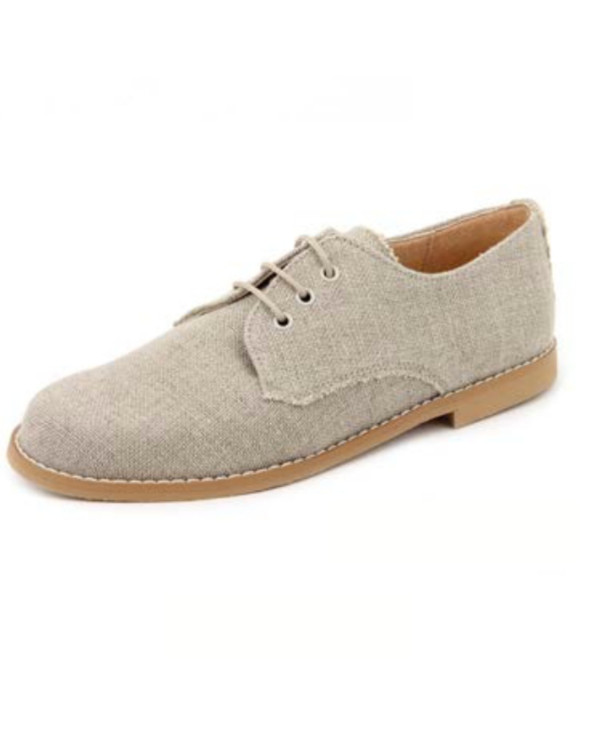 Blucher de piel acabado lino