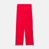 Pantalón recto plisado rojo