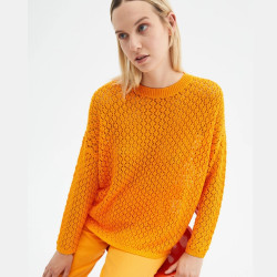 Jersey crochet naranja