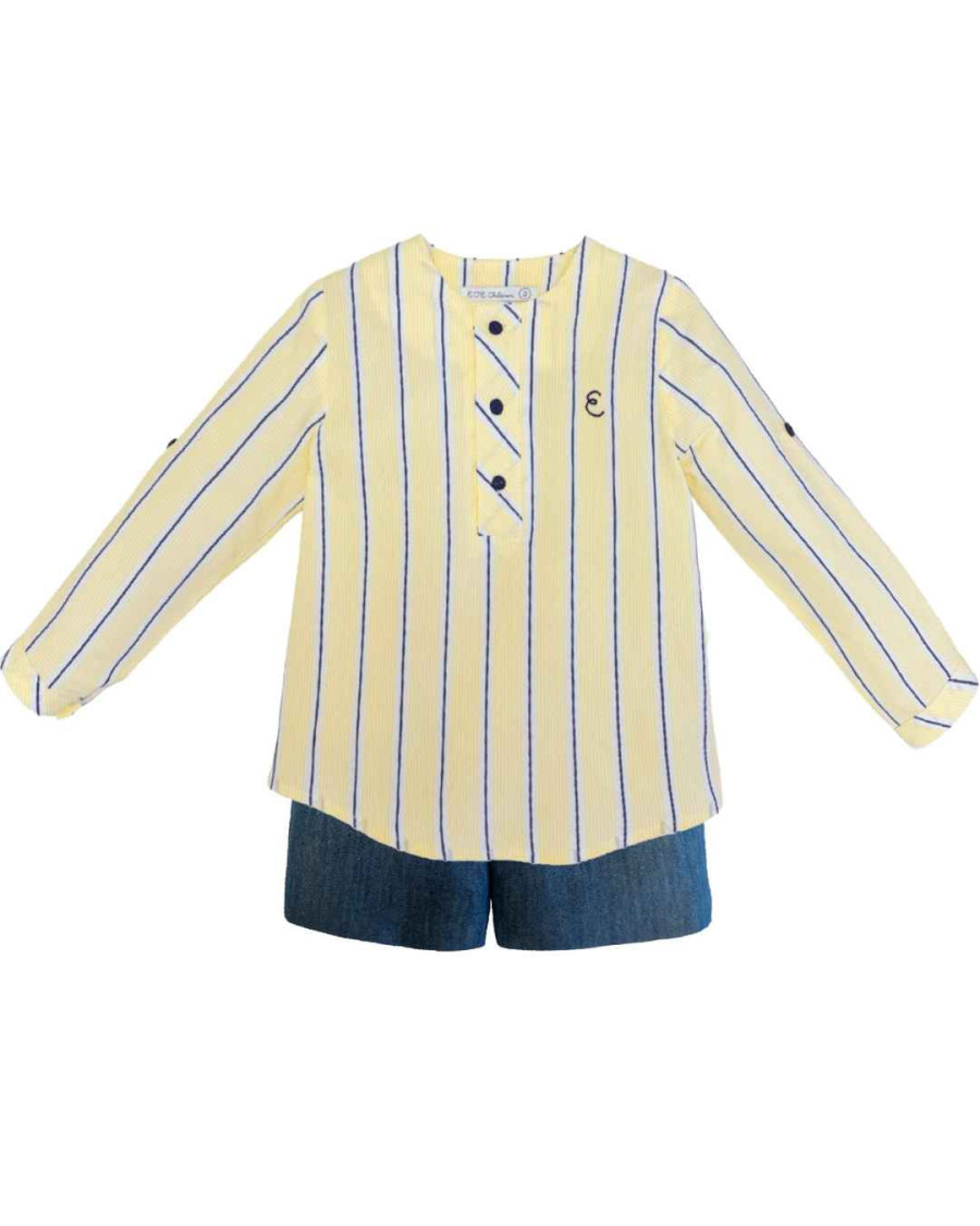 Conjunto camisa y bermuda vaquera