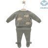 Conjunto bebé jersey y polaina azul