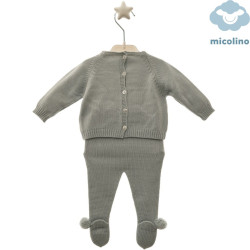 Conjunto bebé jersey y polaina azul