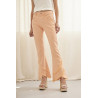 Pantalón cropped flare salmón
