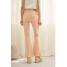 Pantalón cropped flare salmón