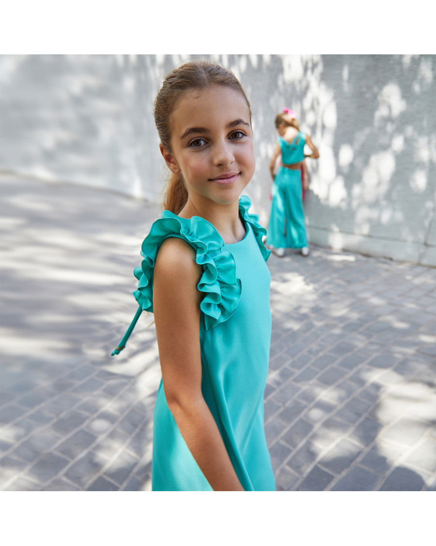 Vestido verde agua