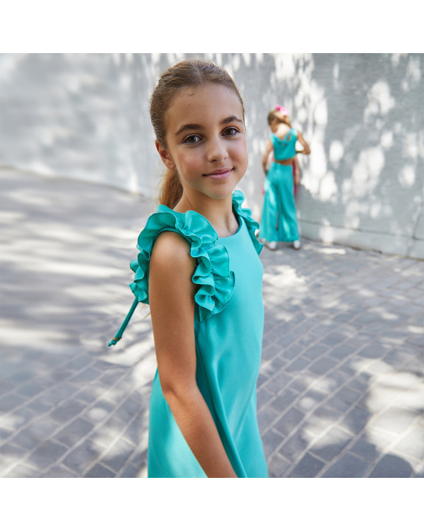 Vestido verde agua
