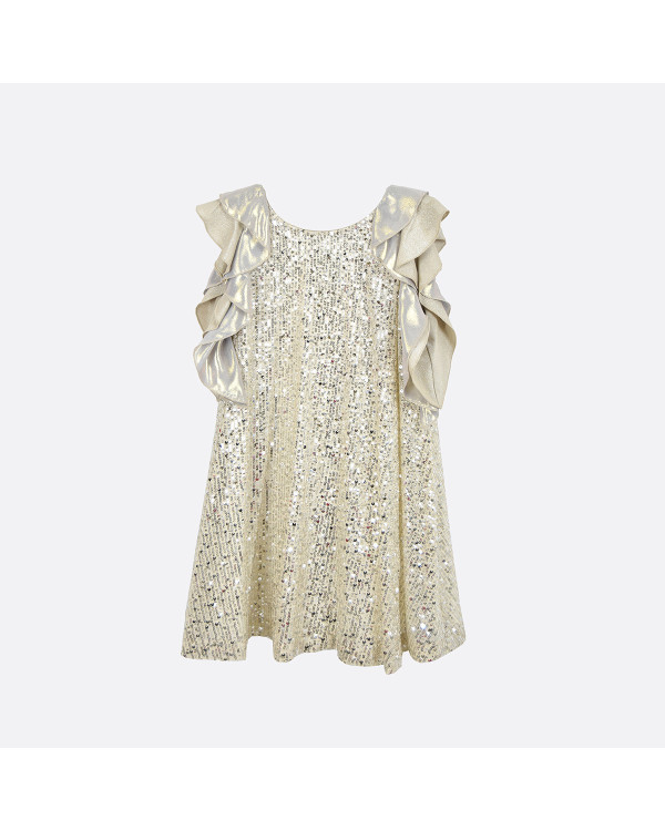 Vestido evasé lentejuelas