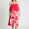 Falda midi estampada fresa