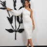 Vestido midi blanco