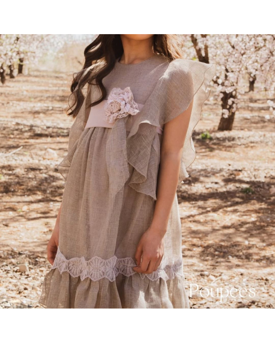 Vestido saco lino