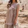 Vestido saco lino
