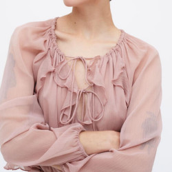 Top chiffon rosa