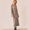 Vestido largo efecto tie-dye lurex