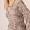 Vestido largo efecto tie-dye lurex