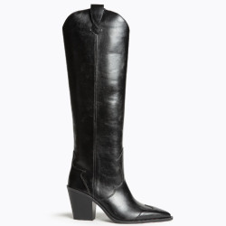Bota alta campera negra