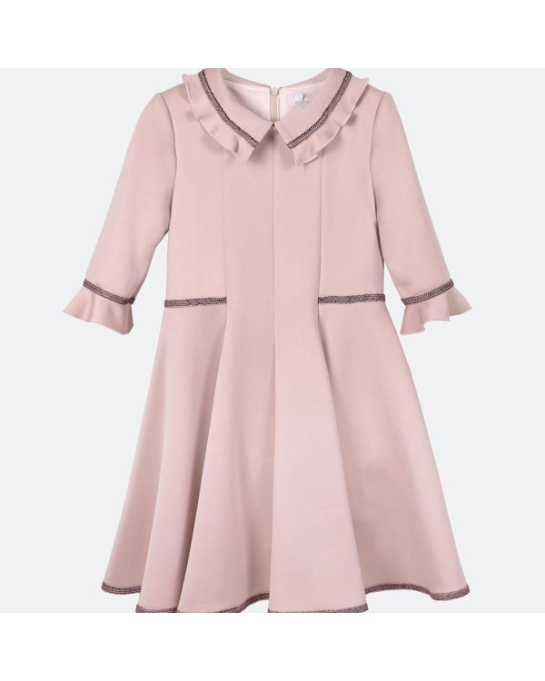 Vestido rosa empolvado