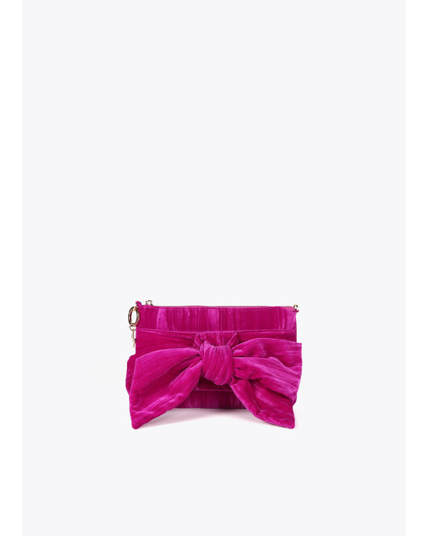 Bolso de mano con lazada frontal