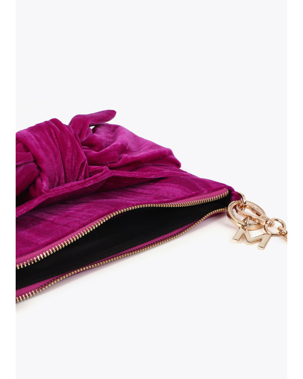 Bolso de mano con lazada frontal