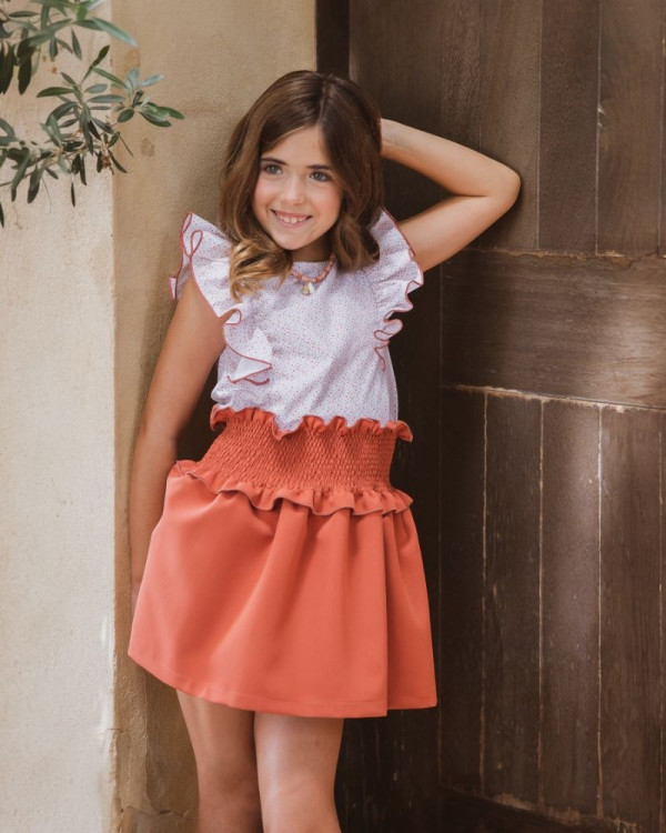 Conjunto blusa y falda