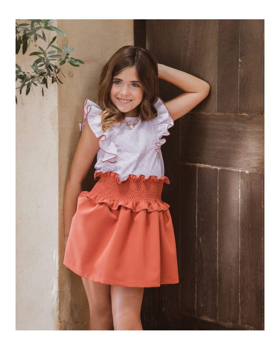 Conjunto blusa y falda