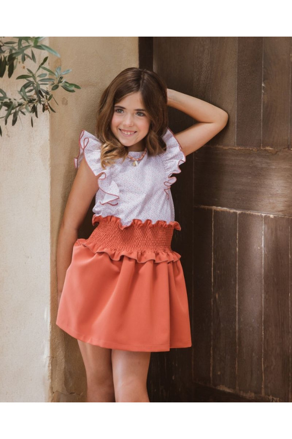 Conjunto blusa y falda