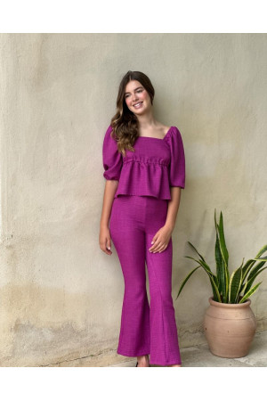 Conjunto top y pantalón bugambilla