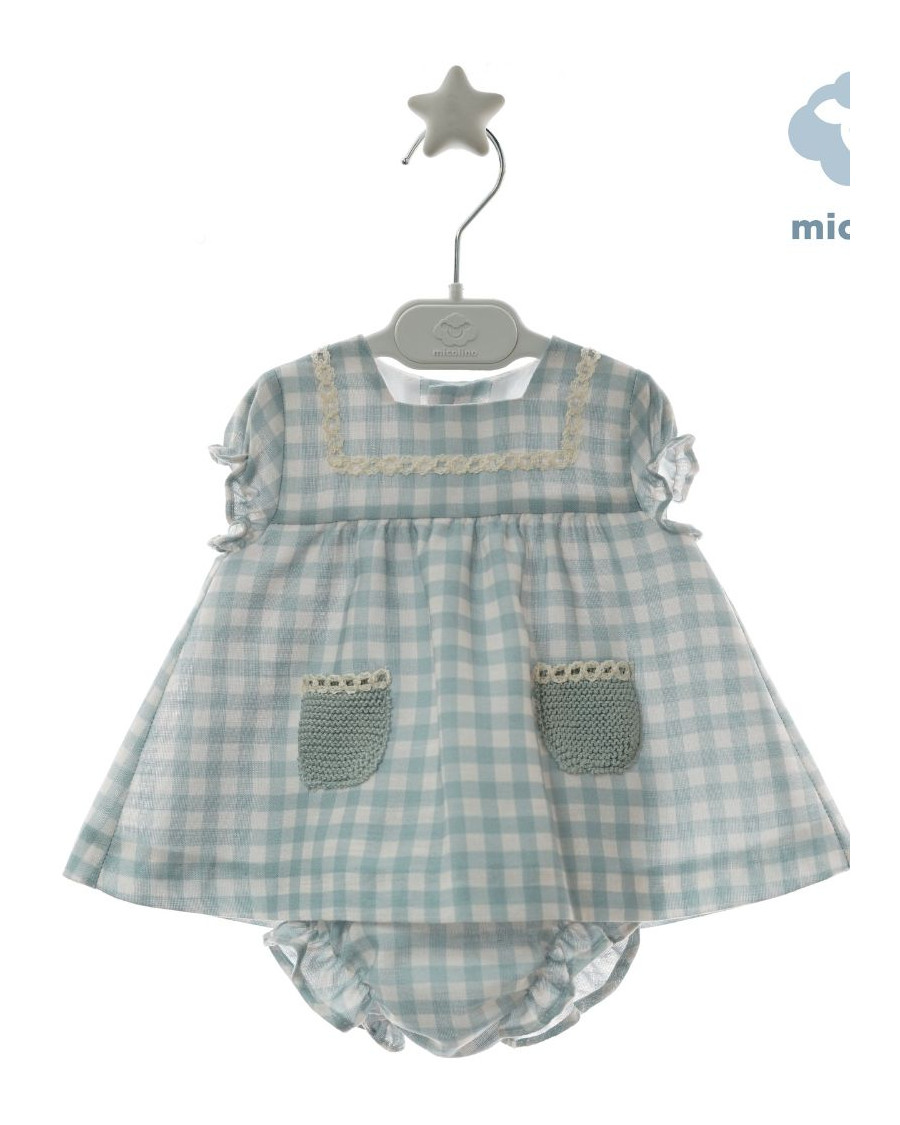 Conjunto bebé niña cuadros vichy