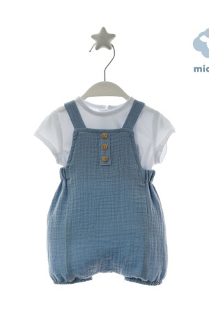 Conjunto camiseta y peto bambula