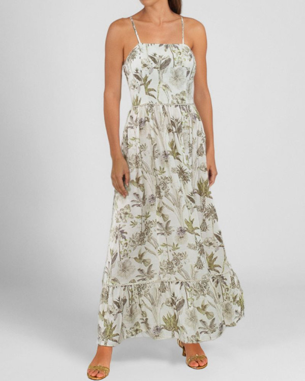 Vestido largo estampado