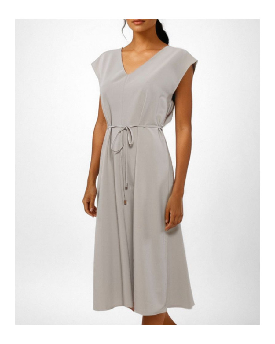 Vestido gris perla