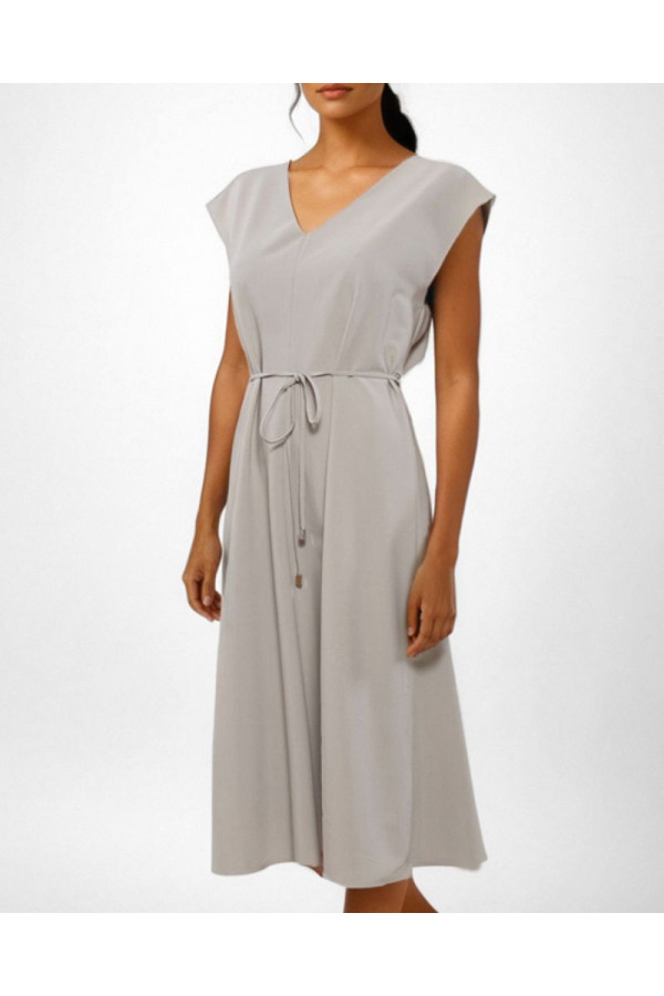 Vestido gris perla