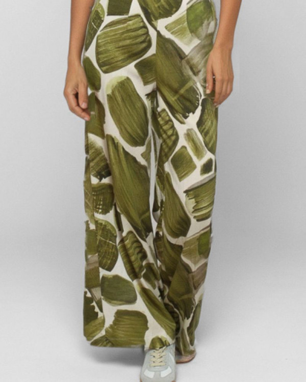 Pantalón estampado verde