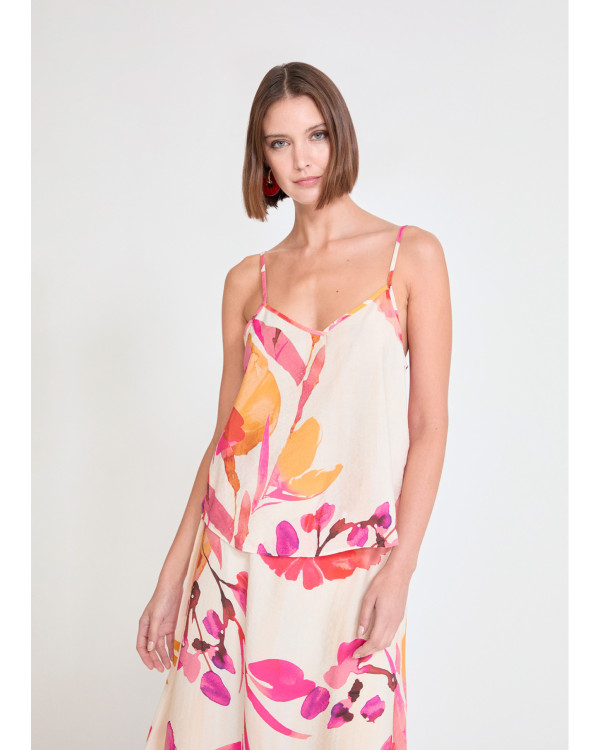 Conjunto Top y falda print...