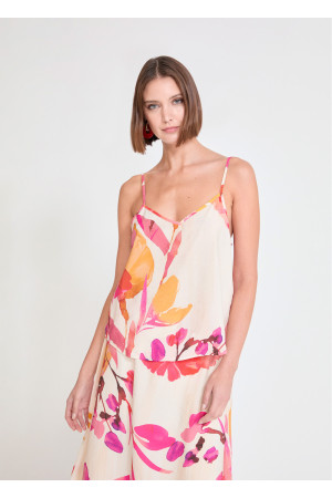 Conjunto Top y falda print floral