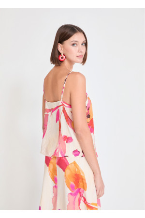 Conjunto Top y falda print floral