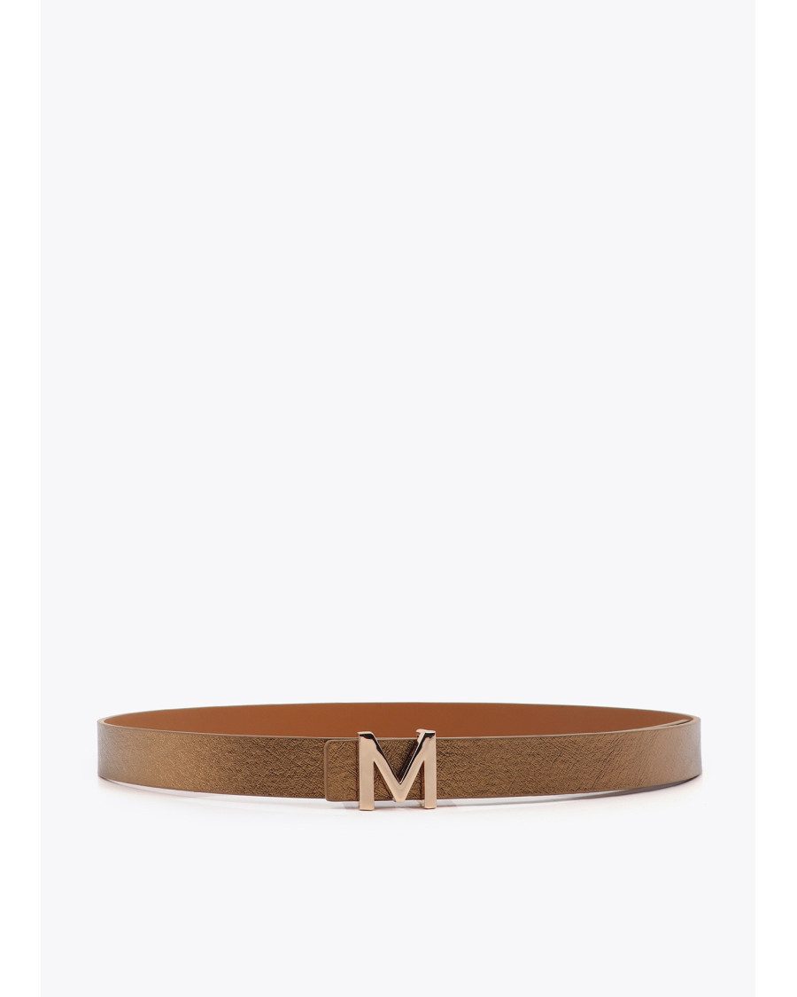 Cinturón metal marrón reversible