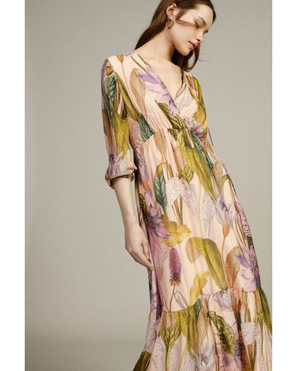 Vestido largo estampado