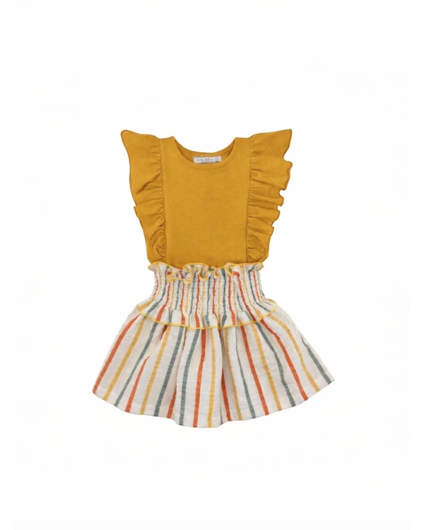 Conjunto falda rayas