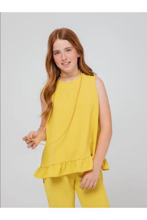 Conjunto lima top y pantalón flare