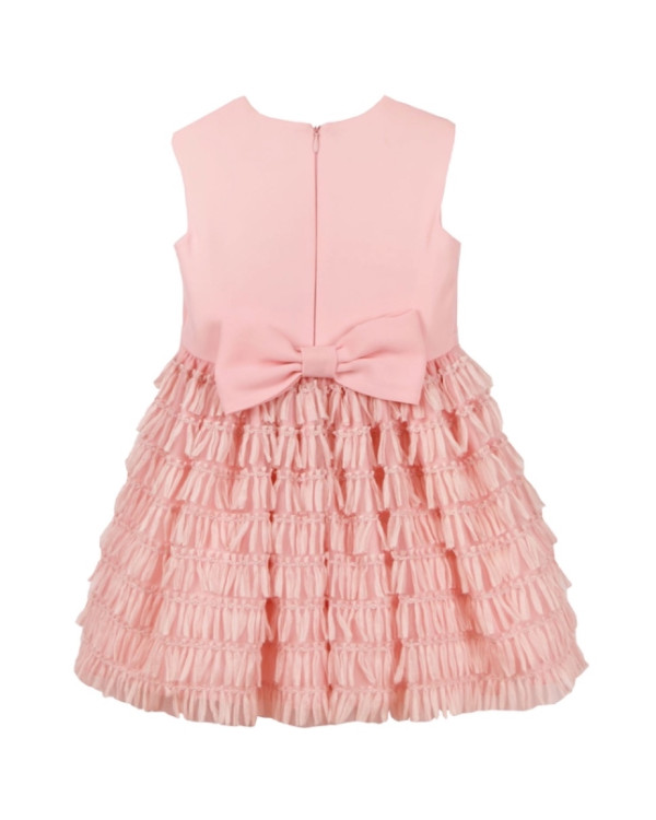 Vestido rosa crep y falda