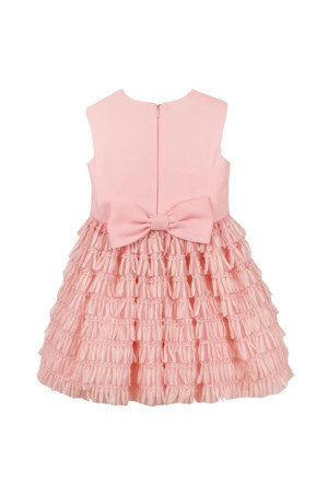 Vestido rosa crep y falda
