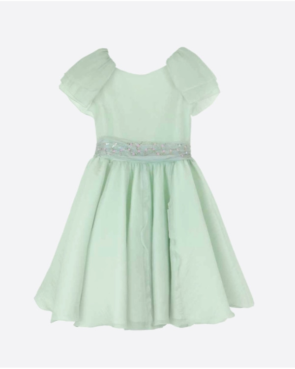 Vestido junior verde agua