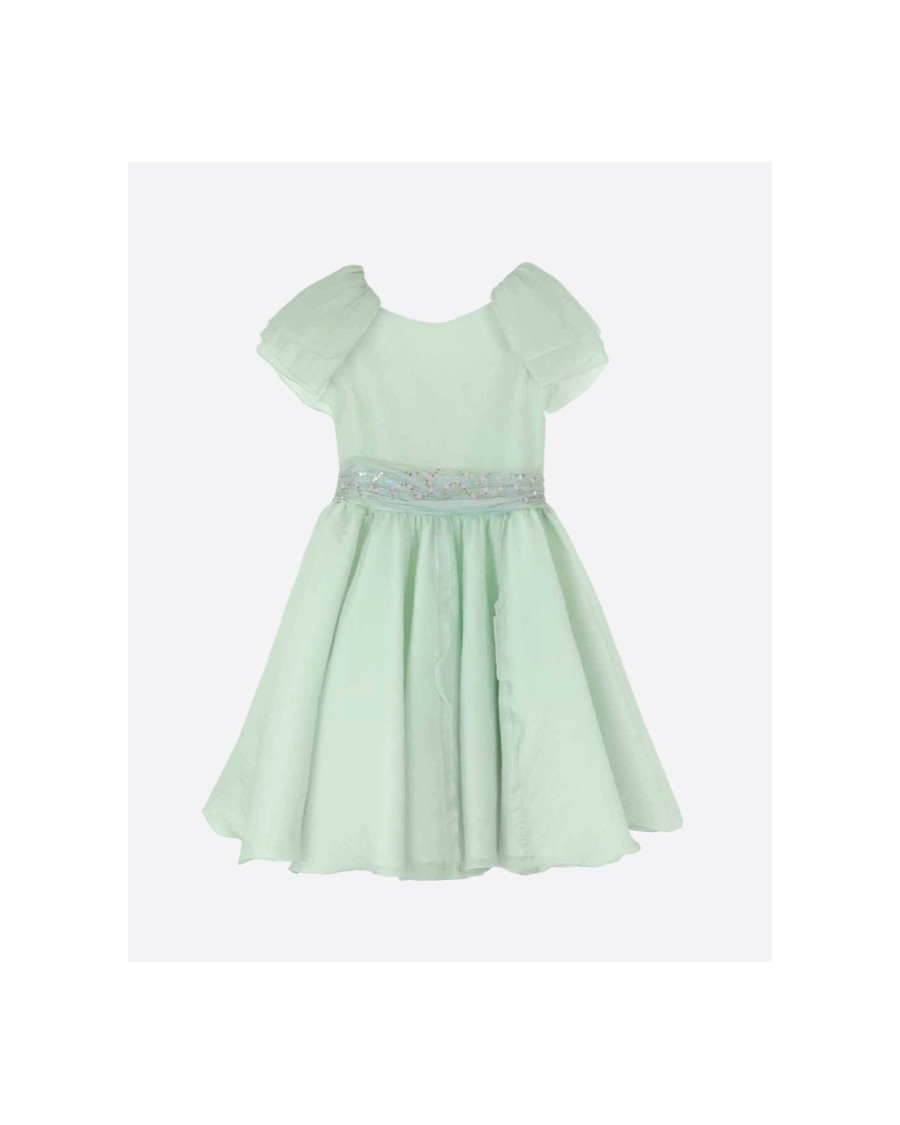 Vestido junior verde agua