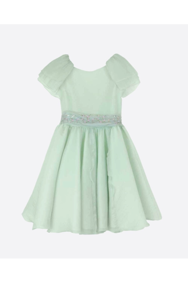 Vestido junior verde agua