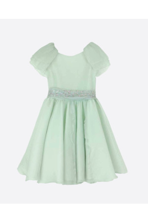 Vestido junior verde agua