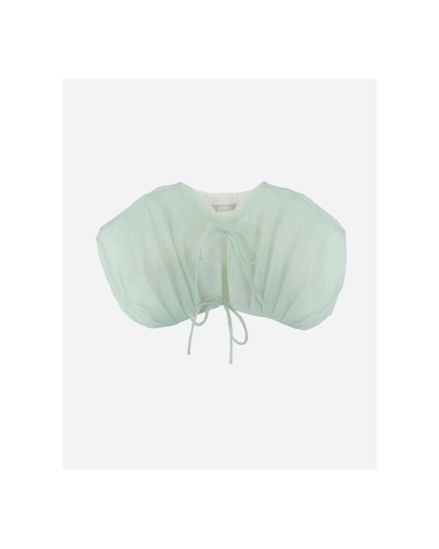 Capita en organza verde agua
