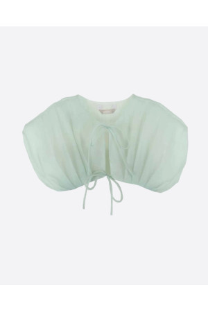 Capita en organza verde agua