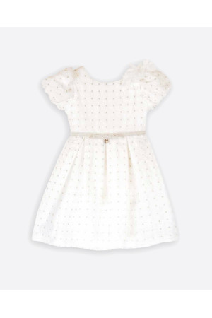 Vestido infantil en jacquard de algodón