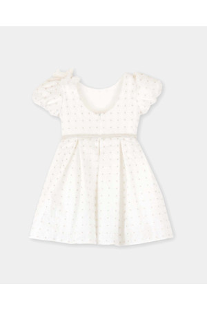 Vestido infantil en jacquard de algodón